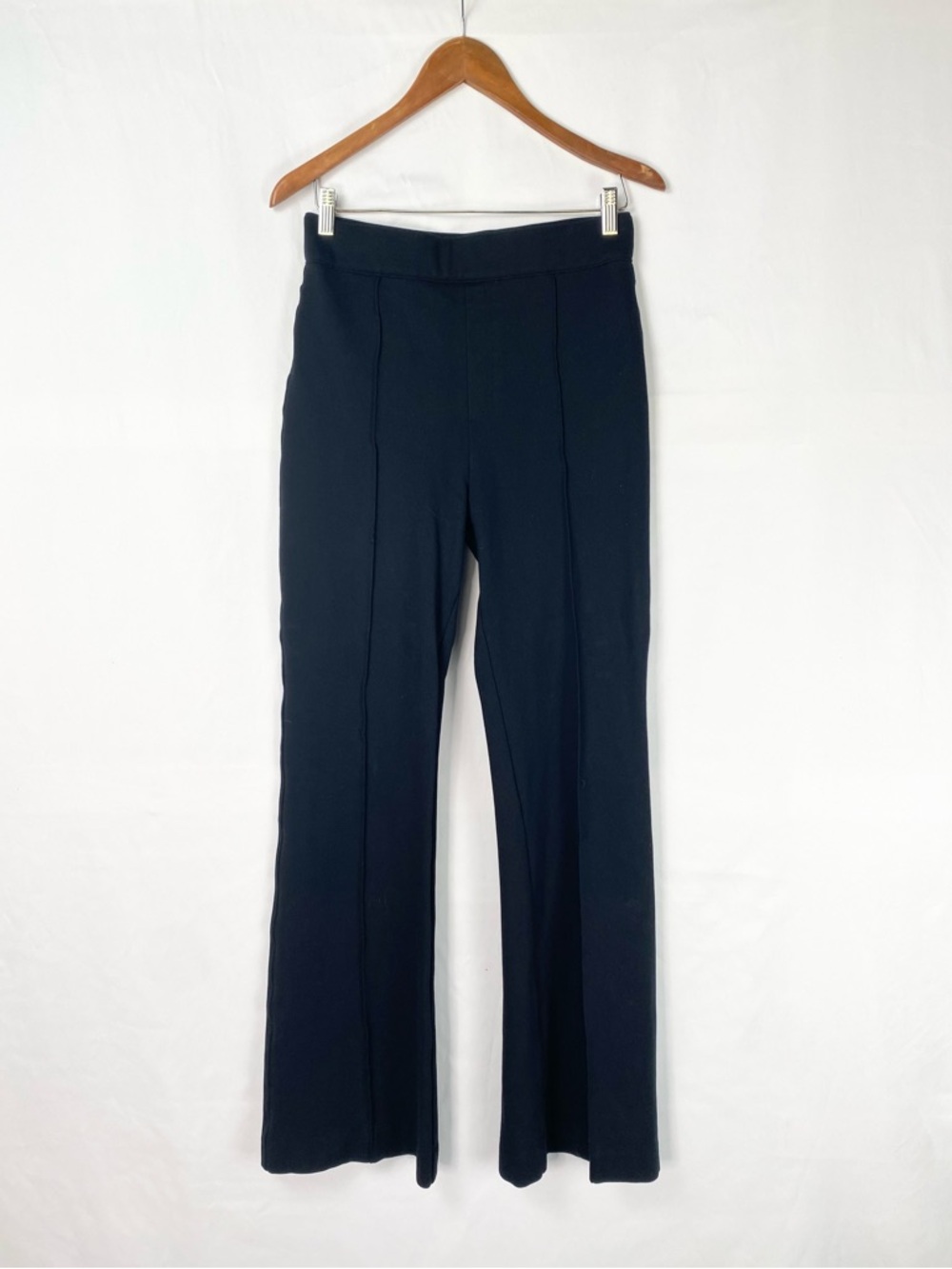 Spanx Spanxsmooth Perfect Fit Ponte Flare Pants Black Size Medium Stretch